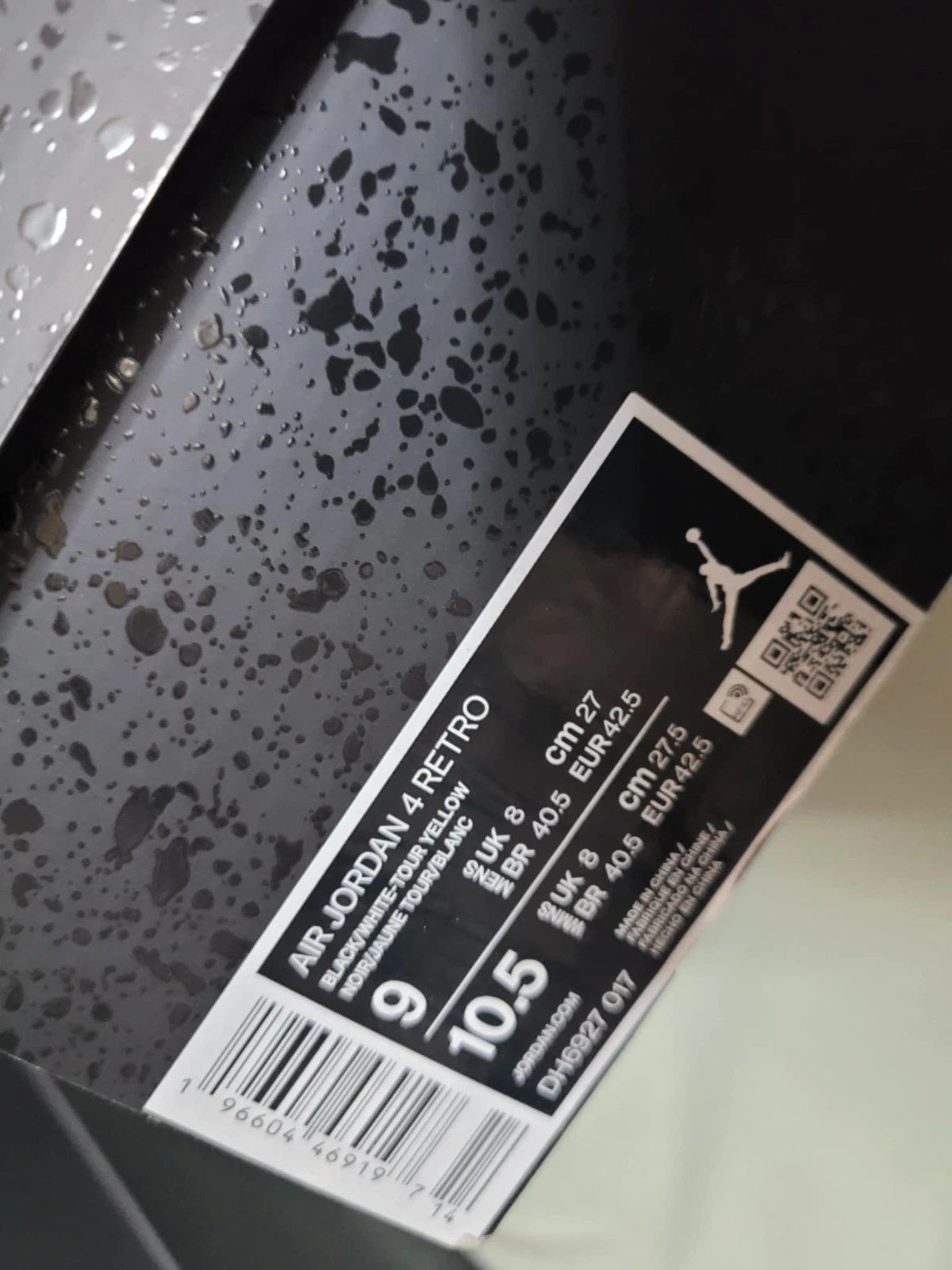 Jordan 4 Retro Black Tour Yellow DH6927-017